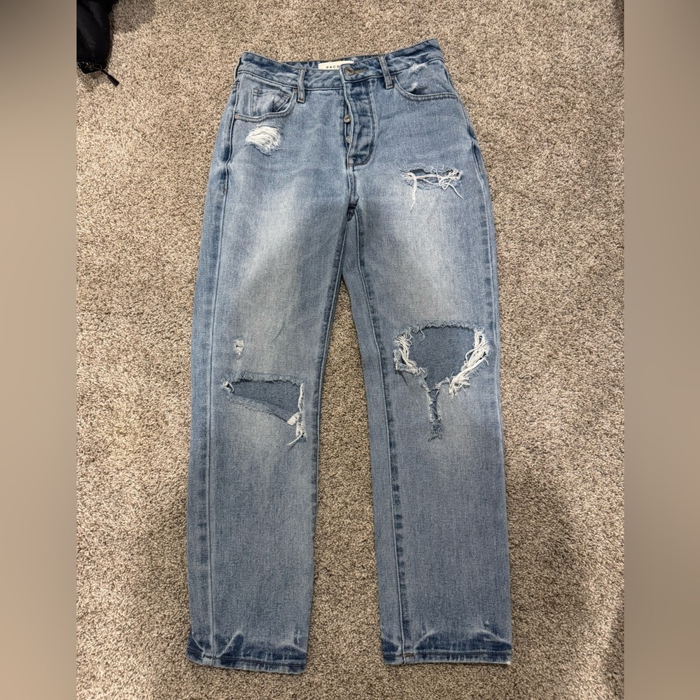 Pacsun Mid-Wash Ripped Mom Jean